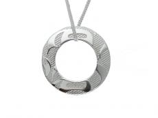 Silver Pewter Equilibrium Pendant with Sterling Silver Chain Corrine Hunt