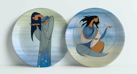 SPIRIT OF THE WINDS & MOTHER EARTH'S TEARS 7.5 " PLATE SET