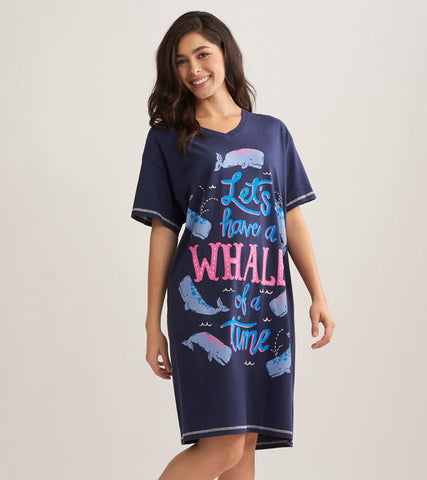 Women's Sleepshirt: Whale of a Time